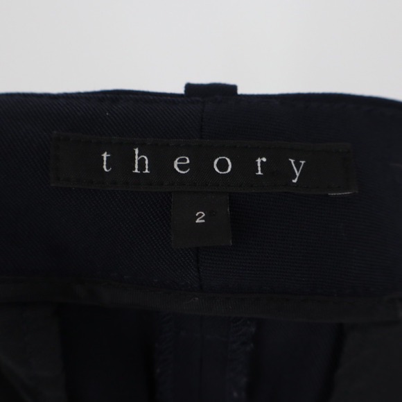 Theory Navy Wool Blend Dress Pants Size 2 - Picture 3 of 6